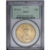 Image 1 : 1915-S $20 MS64 PCGS. Typically struck with a light mi 