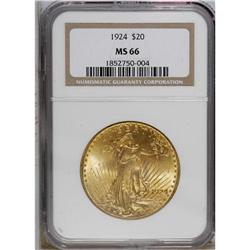 1924 $20 MS66 NGC. The highly lustrous surfaces are ye 