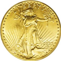 1925-S $20 MS64 PCGS. The ''25-S double eagle is one o 