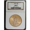 Image 1 : 1927 $20 MS65 NGC. A lovely yellow-gold Gem that has a 