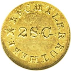 (1837-42) G$1 C.Bechtler Dollar, N Reversed MS61 NGC. 