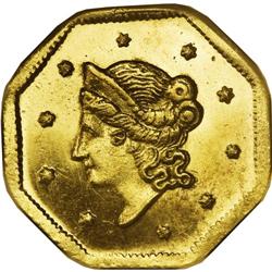 1854 $1 Liberty Octagonal 1 Dollar, BG-508, High R.4, 