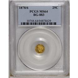 1878/6 25C Indian Round 25 Cents, BG-883, High R.4, MS 