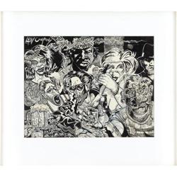 "S. Clay Wilson - ""Low Company"" Illustration Original Ar "