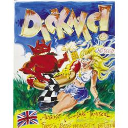 "S. Clay Wilson - ""Dicknic!"" Poster Illustration Origina "