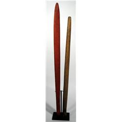 TWO CENTRAL AUSTRALIAN DIGGING STICKS