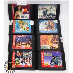 VINTAGE 8 GENESIS CARTRIDGES
