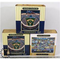 3 NEW JIGSAW PUZZLES.
