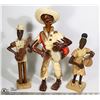 Image 1 : 3 WOOD CARVED CUBAN STATUES