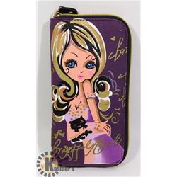 PURPLE WOMENS ZIP UP WALLET