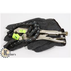 WESTWARD CHAIN VISE GRIPS SOLD WITH PAIR OF WORK