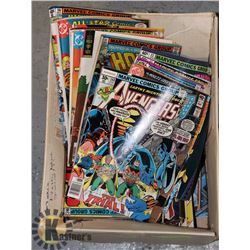 BOX FULL OF VINTAGE COMICS MARVEL ETC.