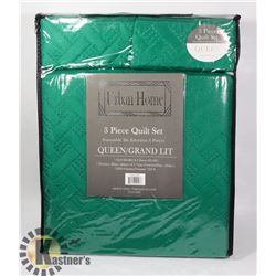 NEW URBAN HOME 3PC QUEEN SIZE QUILT SET