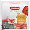 Image 1 : NEW RUBBERMAID 18PC EASY FIND LID SET