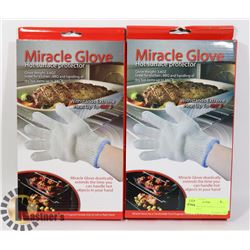 LOT OF TWO NEW MIRACLE GLOVE HOT SURFACE