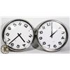 Image 1 : LOT OF 2 QUARTZ 12" WALL CLOCKS