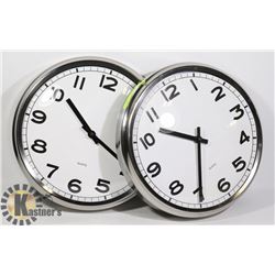 LOT OF 2 QUARTZ 12" WALL CLOCKS