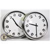 Image 1 : LOT OF 2 QUARTZ 12" WALL CLOCKS