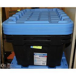3 EXTRA LARGE HEAVY DUTY STORAGE TOTES