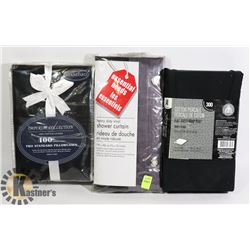 TWO PILLOW CASES SOLD WITH SHOWER CURTAIN,