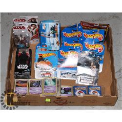 FLAT OF COLLECTIBLES INCLUDING HOT WHEELS,