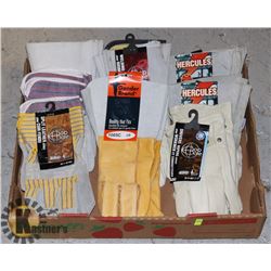 FLAT OF ASSORTED WORK GLOVES