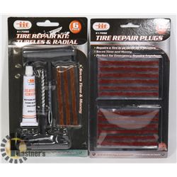 NEW TIRE REPAIR KIT WITH EXTRA PLUG SET