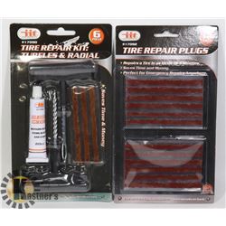 NEW TIRE REPAIR KIT WITH EXTRA PLUG SET