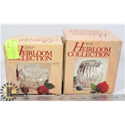 TWO HEIRLOOM COLLECTION 24% LEAD CRYSTAL PIECES