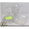 Image 1 : CRYSTAL LIDDED BUTTER DISH TRAY AND VASE