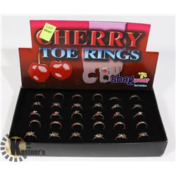 RETAIL DISPLAY OF CHERRY TOE RINGS