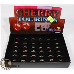 RETAIL DISPLAY OF CHERRY TOE RINGS