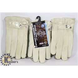 3 PAIRS OF WINTER LINED DRIVERS GLOVES