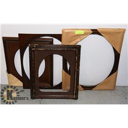 THREE CARVED ANTIQUE FRAMES