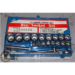 BOX SOCKET SET. 21 PIECES. 20MM  DRIVE BOX SOCKET