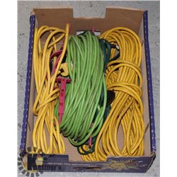 LARGE FLAT OF EXTENSION CORDS
