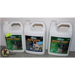 TWO 4L JUGS OF WOOD PREP SOLD WITH 4L JUG