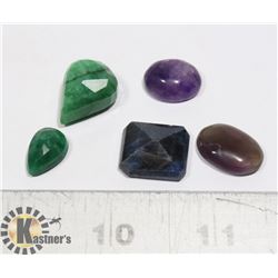 #188-BLUE SAPPHIRE/ EMERALD/ AMETHYST 69.30ct