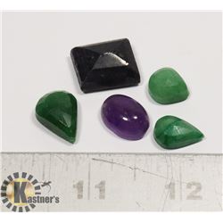 #191-BLUE SAPPHIRE/ EMERALD/ AMETHYST 65.70ct