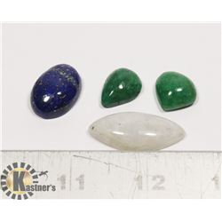 #159-MOONSTONE/ LAPIZ LAZULI/ EMERALD 77.65ct