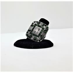 4)  ART DECO INSPIRED GREEN AND WHITE