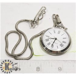 VINTAGE WIND UP POCKET WATCH WORKING