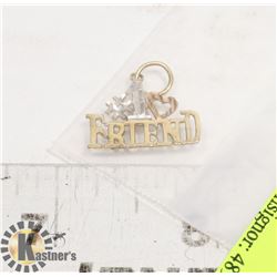 10K GOLD "#1 FRIEND" PENDANT