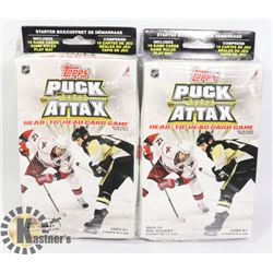TWO PACKS OF TOPPS PUCK ATTAX HEAD TO HEAD CARD