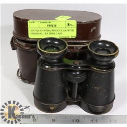 ANTIQUE OPERA BINOCULAR WITH ORIGINAL LEATHER CASE