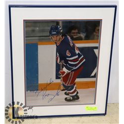 N.Y. RANGER RON GRESCHNER AUTOGRAPHED ART WORK