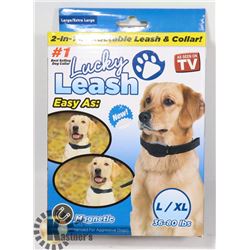 NEW LUCKY LEASH 2 IN 1 RETRACTABLE LEASH AND