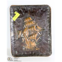 DECORATIVE SAILBOAT METAL WALL ART