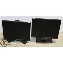 TWO DELL 19" MONITORS