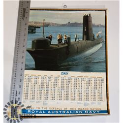 1968 CALENDAR AUSTRALIAN NAVY VIETNAM WAR